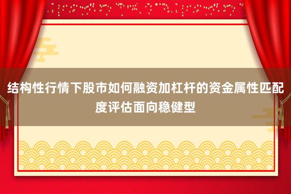 结构性行情下股市如何融资加杠杆的资金属性匹配度评估面向稳健型