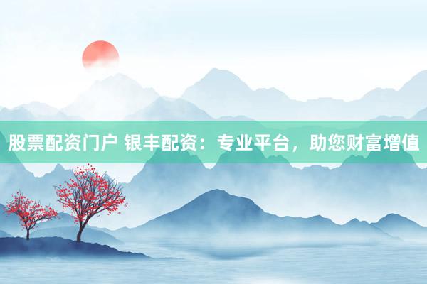 股票配资门户 银丰配资:专业平台,助您财富增值